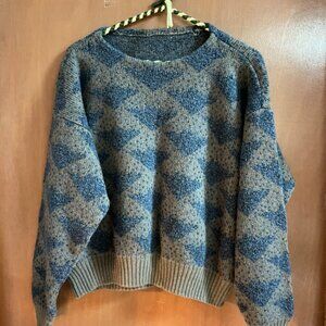 VTG Sweater Grey Blue Vintage Unisex
